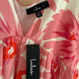 Lulu's Pink Floral Maxi Dress